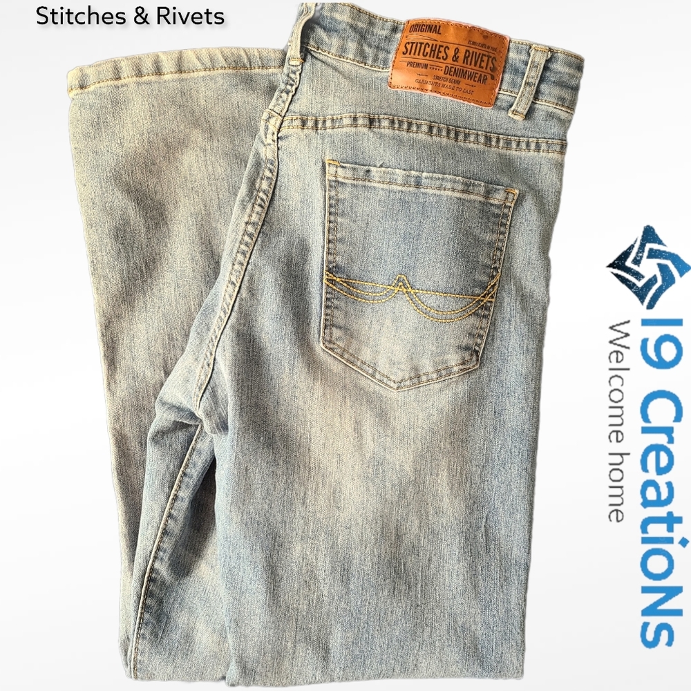 ⒺⓊⒸ Stitches & Rivets Original Slim fit St… - Picture 3 of 4